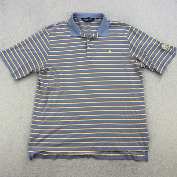 Polo Golf Other - Vintage Polo Golf Polo Mens Large Blue Striped 90s Pima Cotton Pony Collared